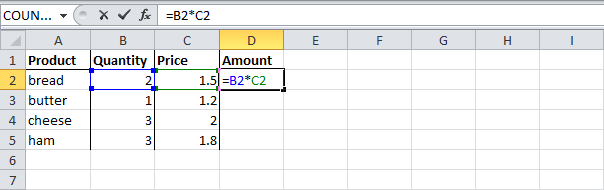 relative cell reference excel 2010 example