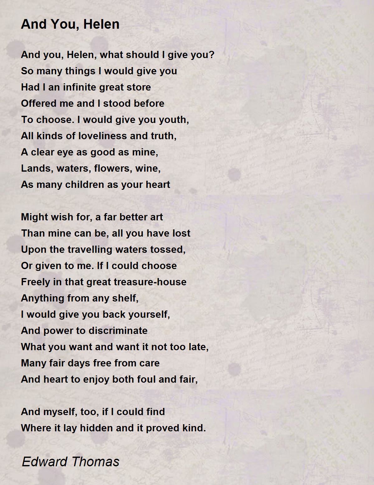 example of ballad poem about love