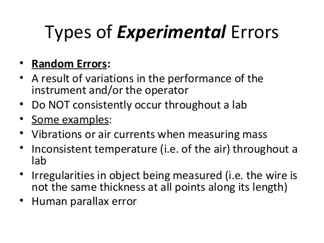 example of experimental error in physics