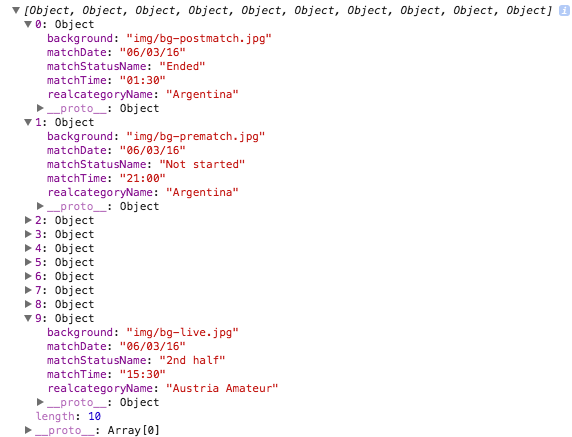 dynamic array in javascript example with for loop