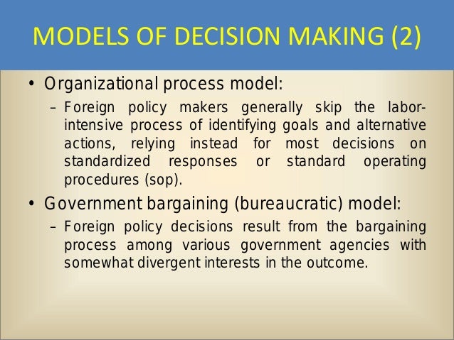 political decision making model example