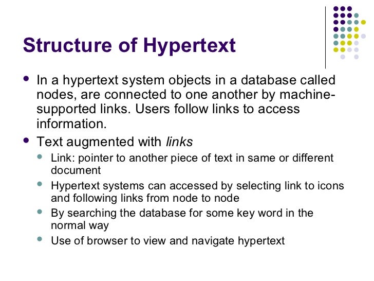 example of hypertext and hyperlink