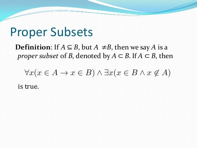 definition of subset with example