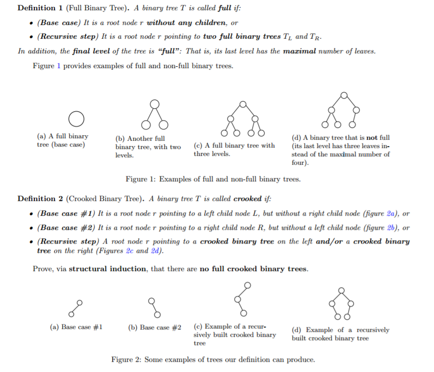 strong induction example binary tree leaves