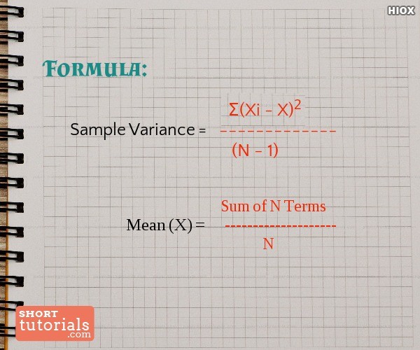 how to find population variance example