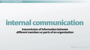 an example of internal communication would be