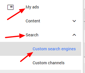 adsense custom search ads example