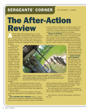 army after action review example