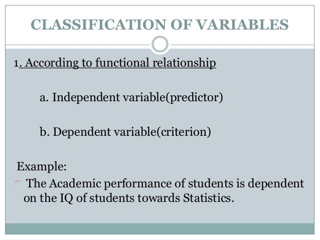 example of predictor and criterion variable