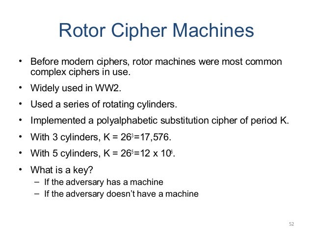 rotor machine in cryptography example