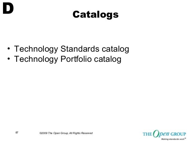 togaf application portfolio catalog example
