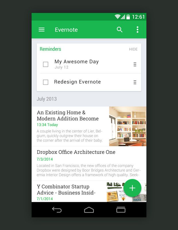 android material design example project