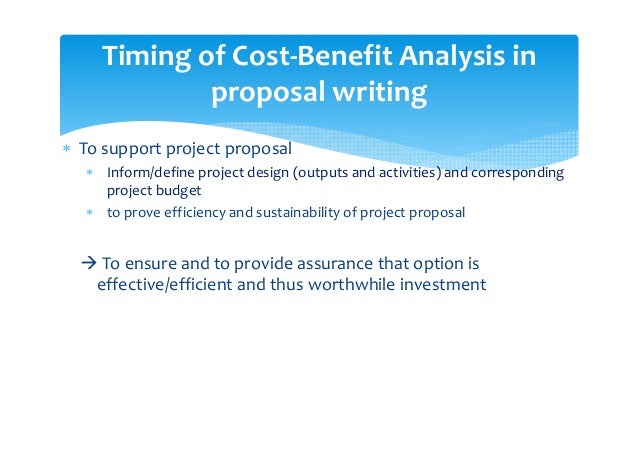 cost benefit analysis in project management example