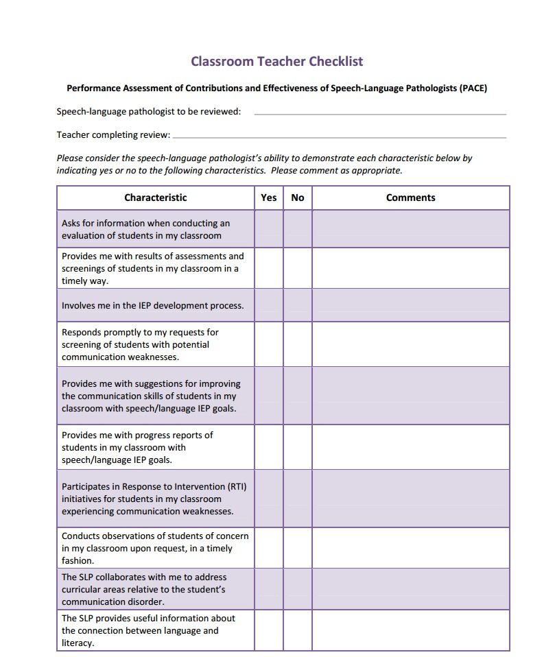 example of observation based assessment tool