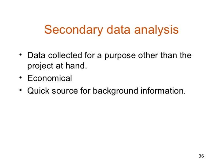 an example of secondary market research