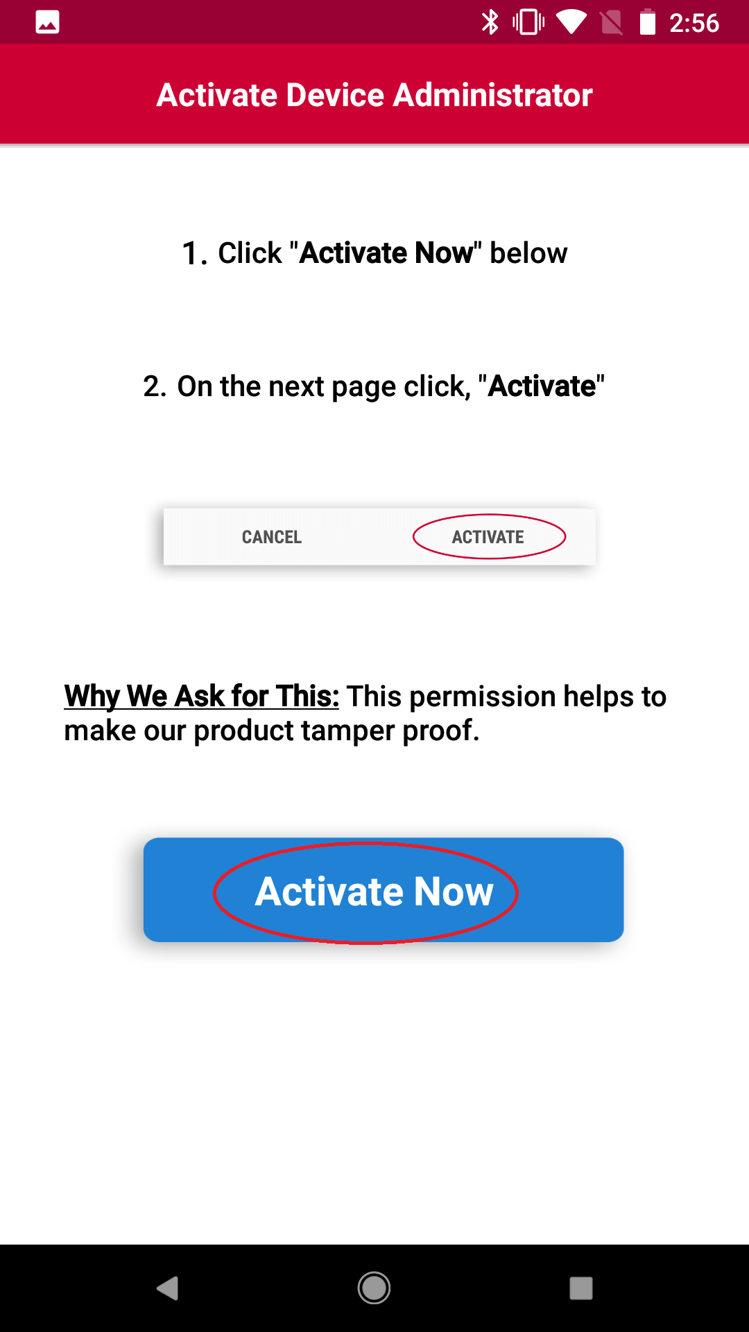 android snackbar example popup login