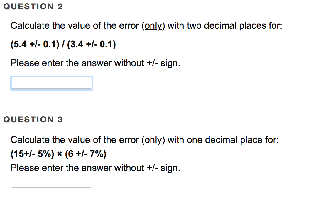 example of experimental error in physics