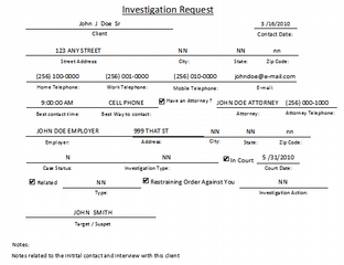example of private investigator reports