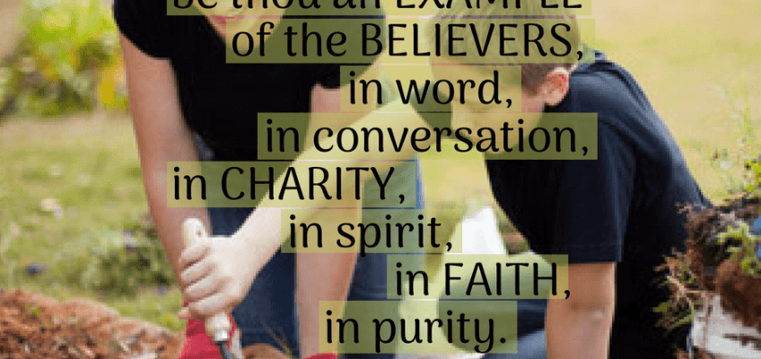 be an example to the believers sermon