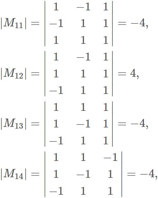 inverse of a 4x4 matrix example