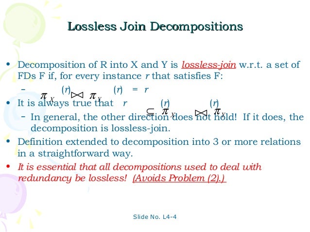 lossless join decomposition in dbms example