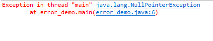 null pointer exception in java example program