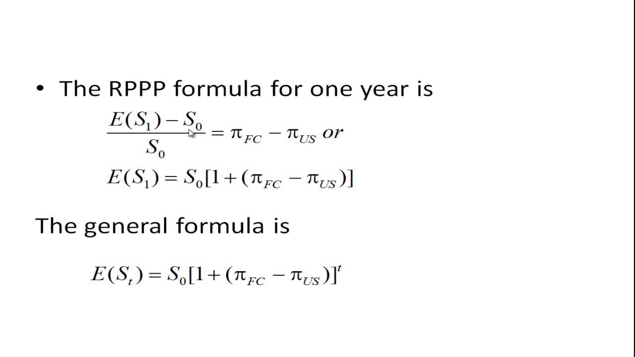 purchasing power parity formula example