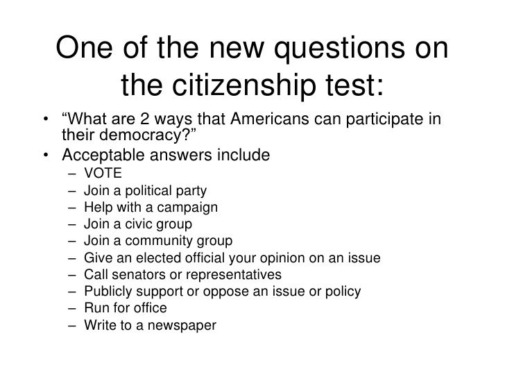 what is a example of informed citizenship yahoo answers