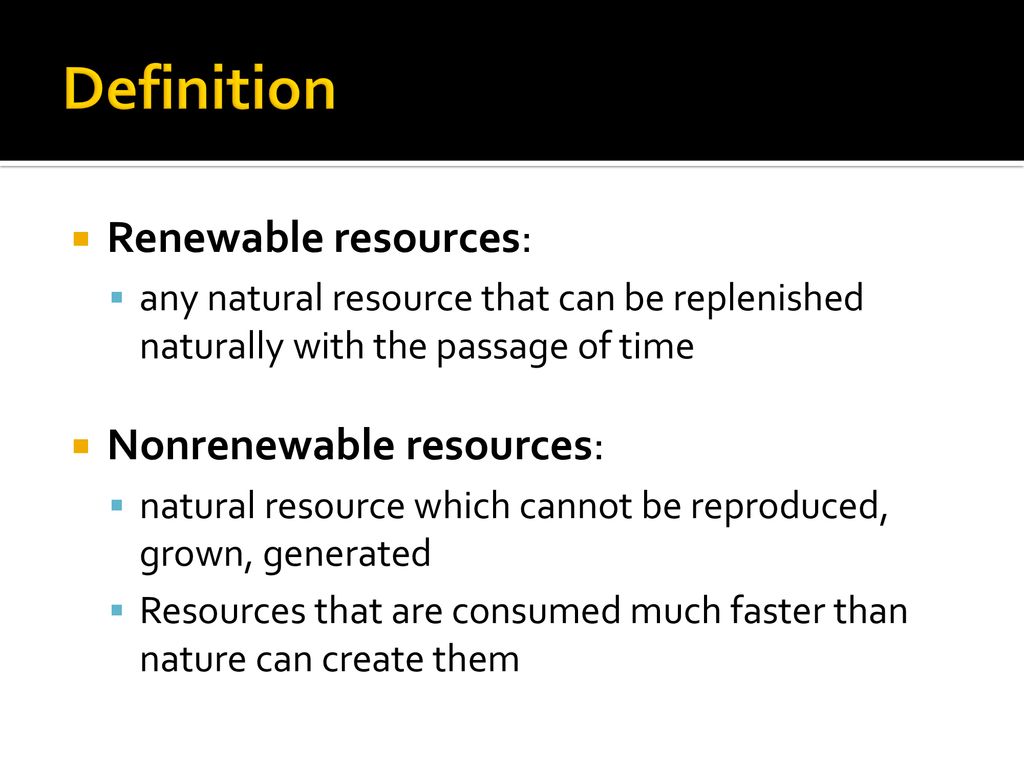 which is an example of a nonrenewable resource